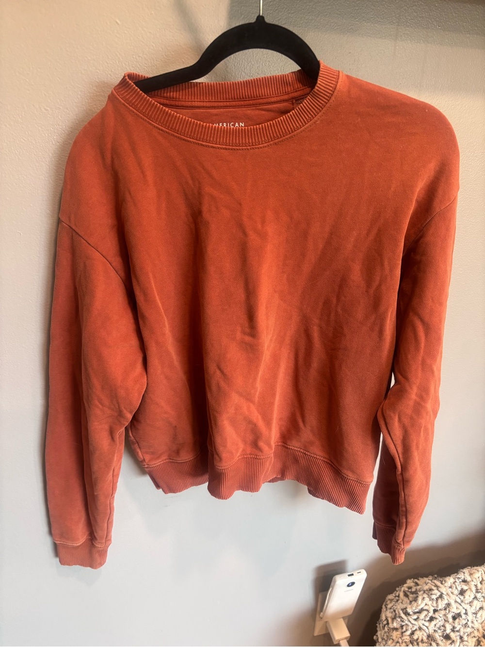 American Eagle Orange Crewneck Sweatshirt